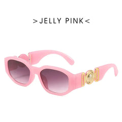 Retro Cutting Lens Gradient Square Sun Glasses UV400